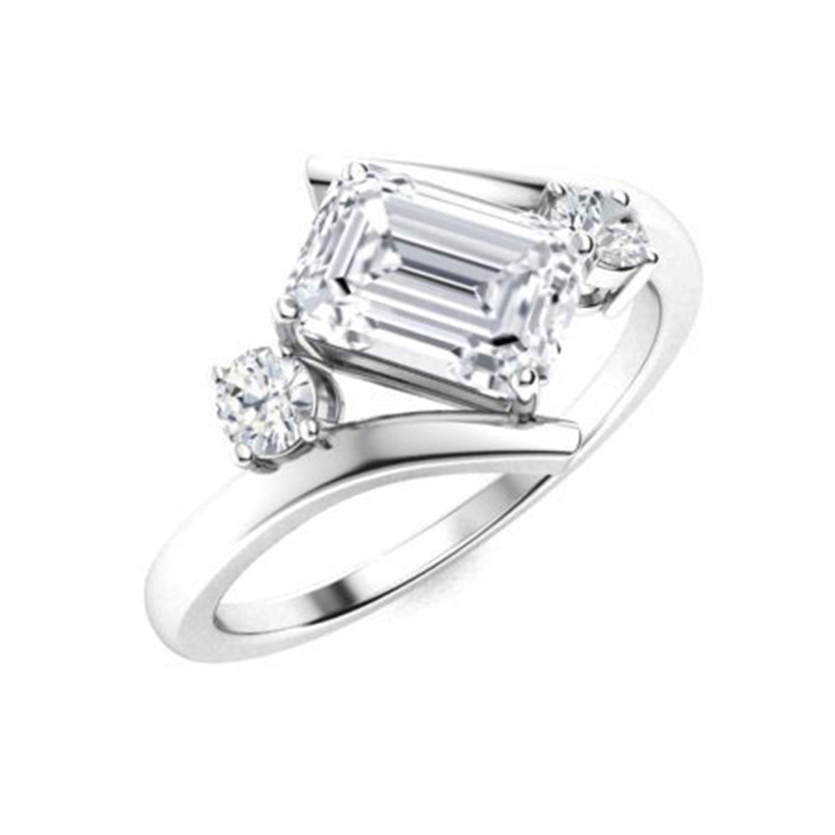 0.55 Carat Moissanite Bypass Ring G23080