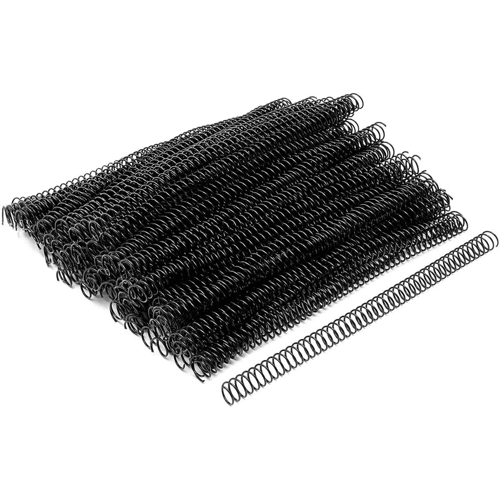 Black Spiral Binding Coils, Plastic Spines for 110 Sheets (12 in, 14mm, 4:1 Pitch, 100 Pack) Z2739