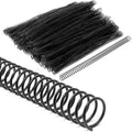 Black Spiral Binding Coils, Plastic Spines for 110 Sheets (12 in, 14mm, 4:1 Pitch, 100 Pack) Z2739