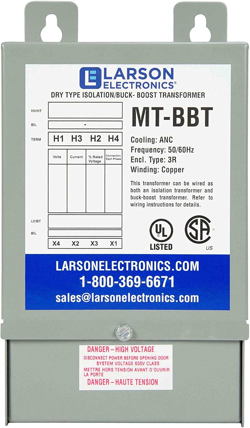 1-Phase Buck/Boost Step-Up Transformer 208V Primary 229V Secondary N643