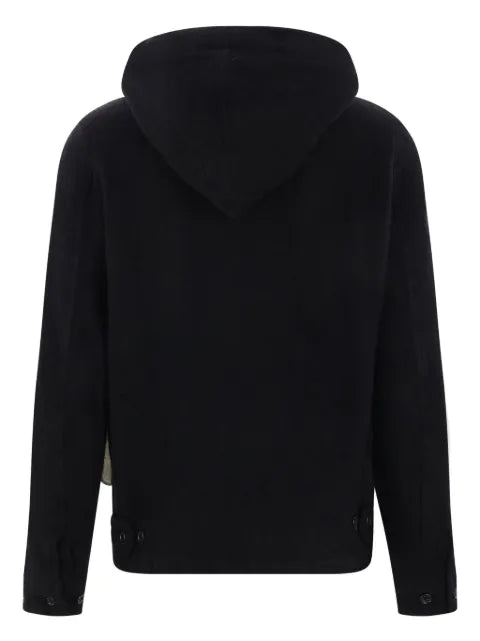 Black Comme Des Garçons flap-pocket hoodie