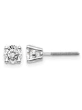 Diamond Solitaire Stud Earrings in 14K White Gold G94537