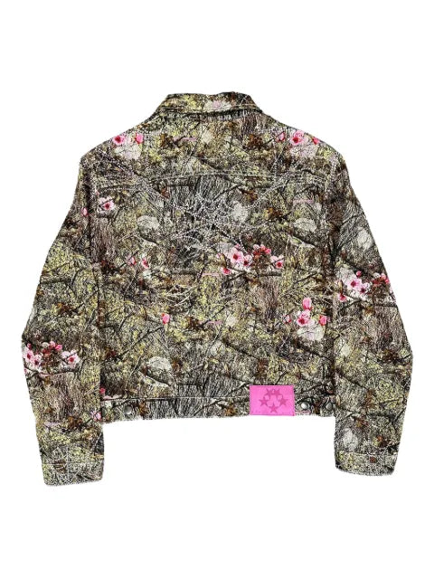 SP5DER floral-print trucker jacket