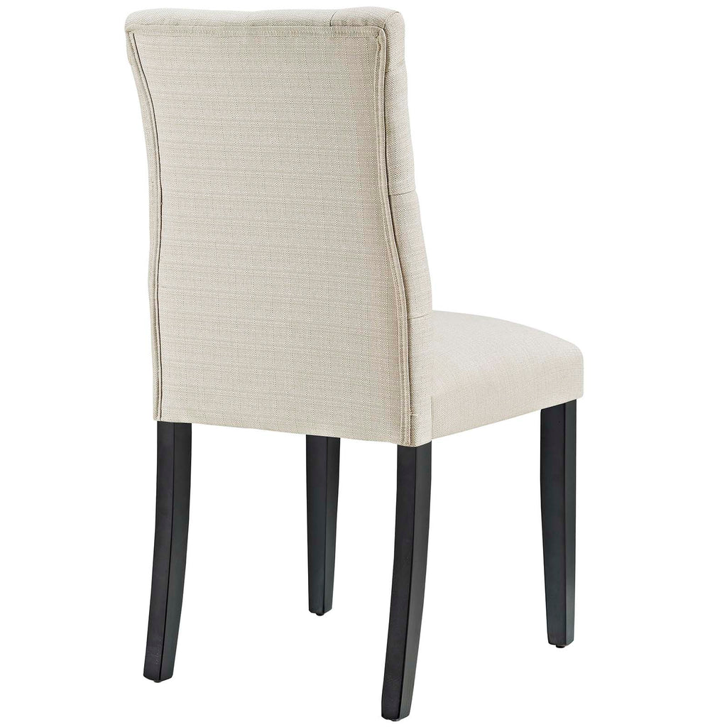 Beige Button Tufted Fabric Dining Chair L3525