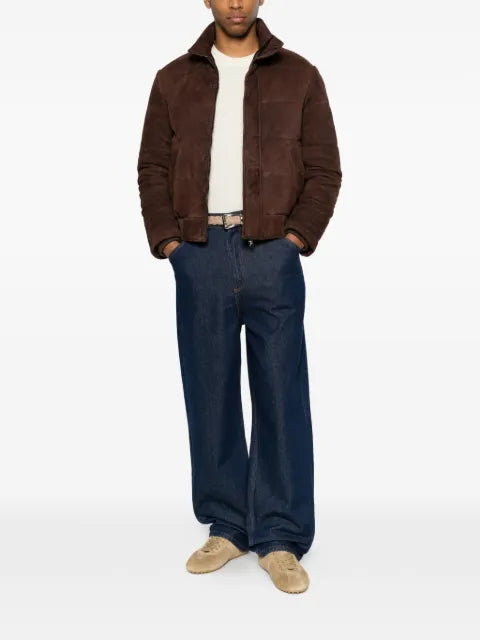 Tagliatore quilted suede jacket