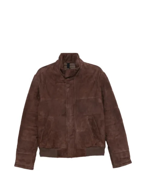 Tagliatore quilted suede jacket