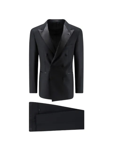Tagliatore double-breasted wool tuxedo blazer