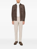 Eleventy suede panelled jacket