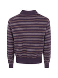 DUNST striped polo-collar sweater