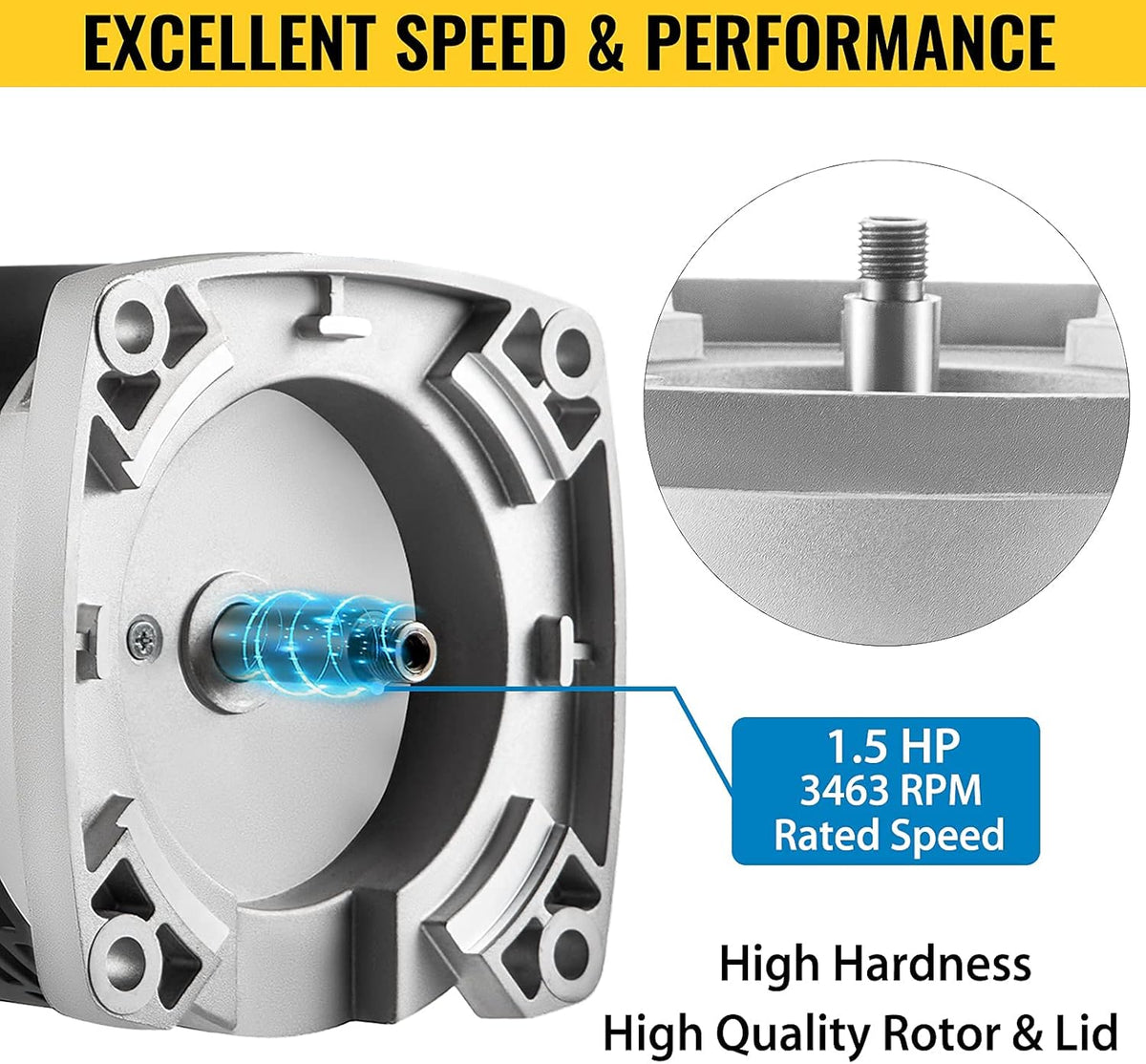 1.5 HP 3463 RPM 230/115 Volts 56Y Frame Square Flange Pool Motor M889