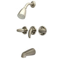 Brushed Nickel 3-Handle Tub and Shower Faucet B622