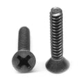 #8-32 x 1 Coarse Thread Machine Screw Phillips Flat Head Low Carbon Steel Black Oxide E453332