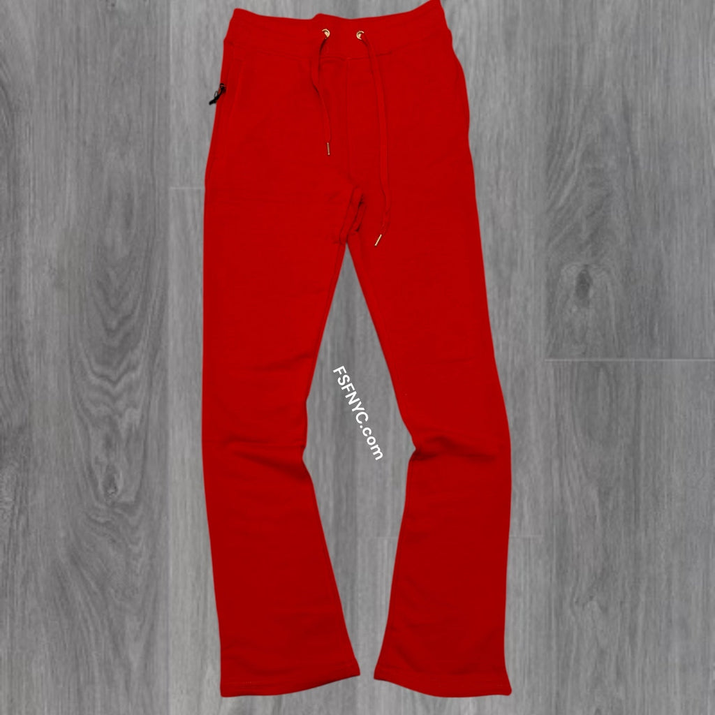 Narr - Sweat Pants Stacked - Red - P1030