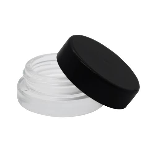450 Count Clear Glass Concentrate Container with Black Cap B131249