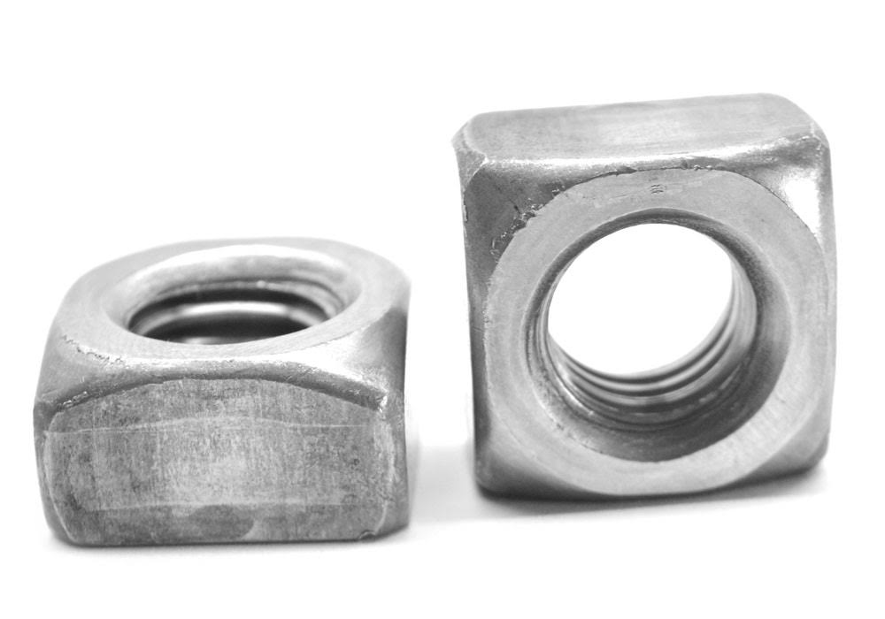 1 1/8x22-7 Coarse Thread Grade 2 Regular Square Nut Low Carbon Steel Plain Finish B327